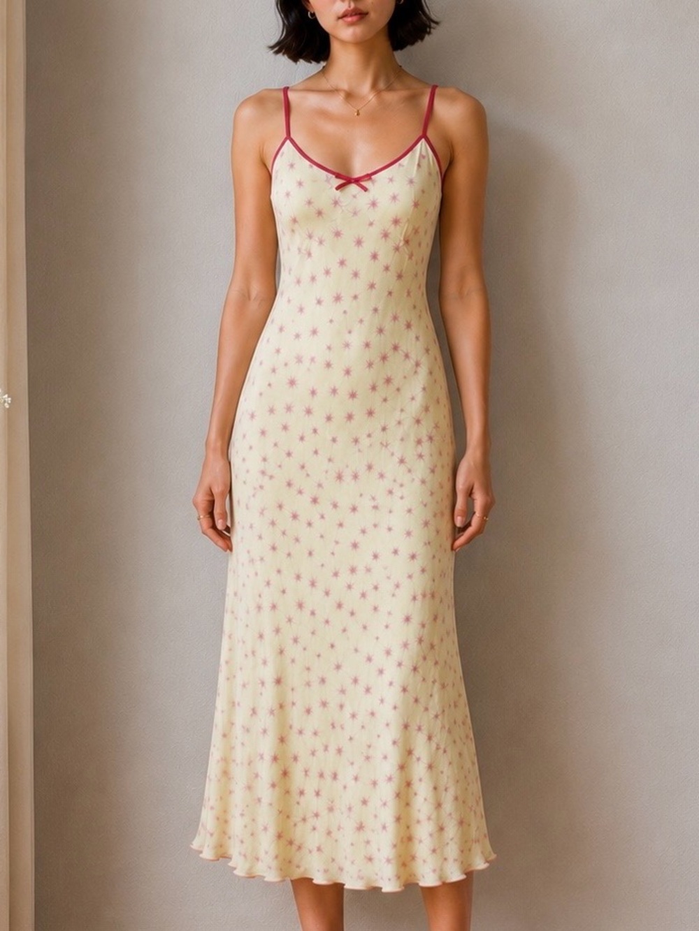 Y2K Newport News Floral Slip Maxi Dress Fairycore Coquette Pink Lime